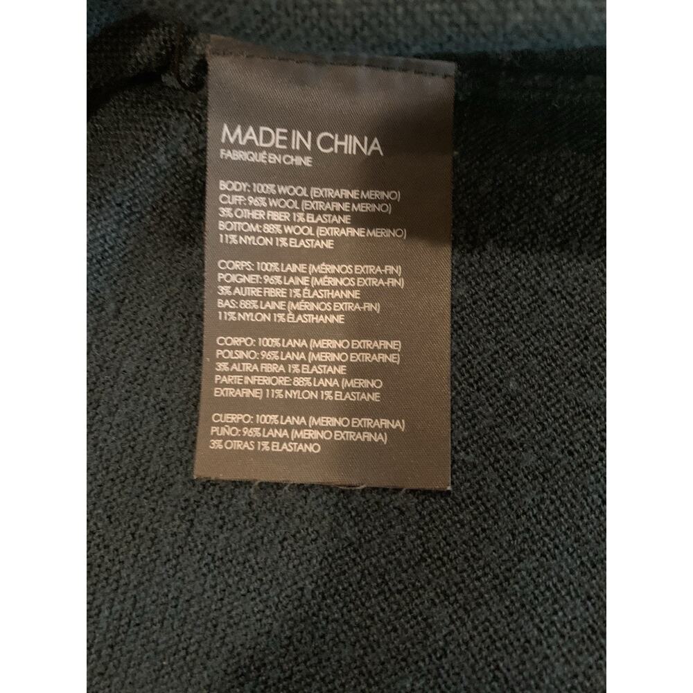 Club Monaco Womens 100% Wool Soft Pullover Sweater Size M Dark Green - Picture 6 of 7